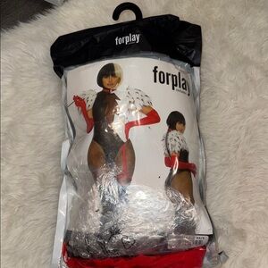 Forplay Black and Red Costume with White Accents